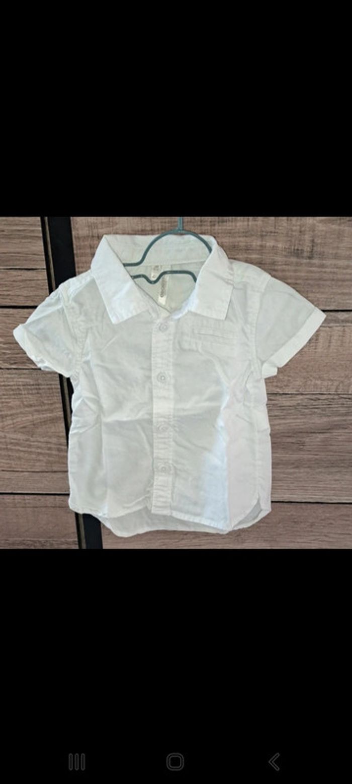 Chemise manches courtes blanche Orchestra 3 mois