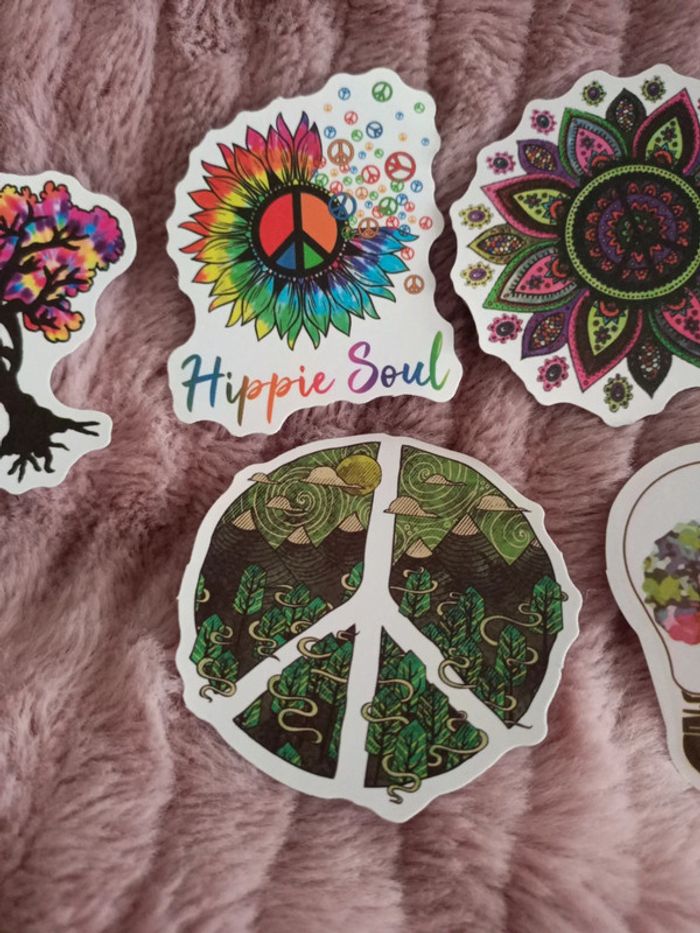 Divers stickers hippie Peace - photo numéro 5