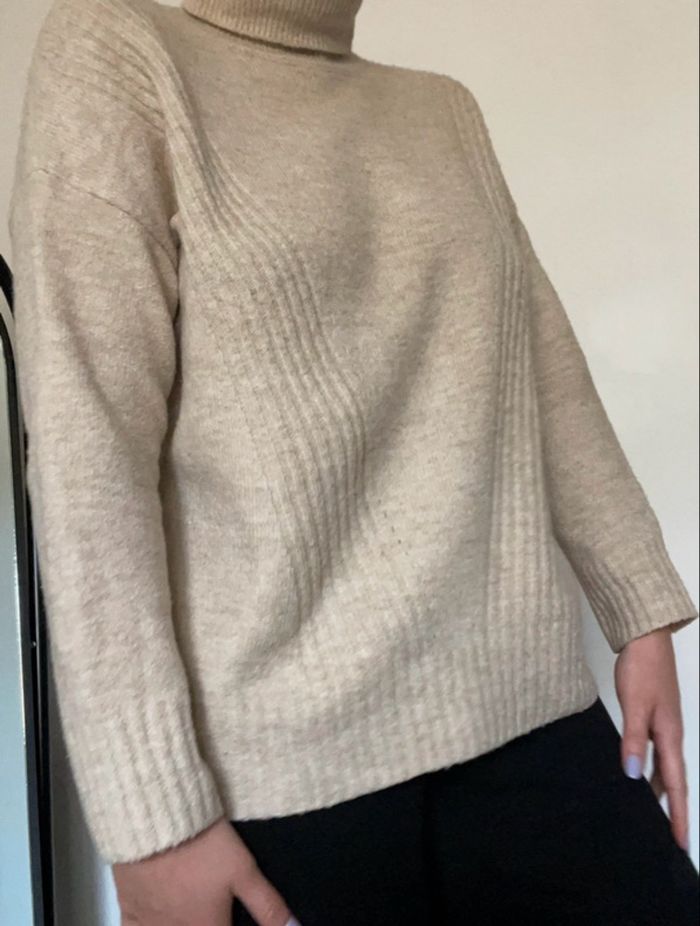 Pull col roulé beige Pimkie - photo numéro 2