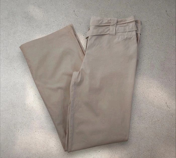 Pantalon léger beige jambes larges 42 - photo numéro 2