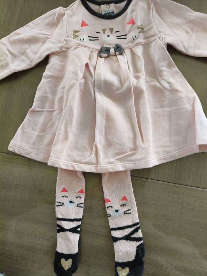 Robe bébé fille 3m+ collant