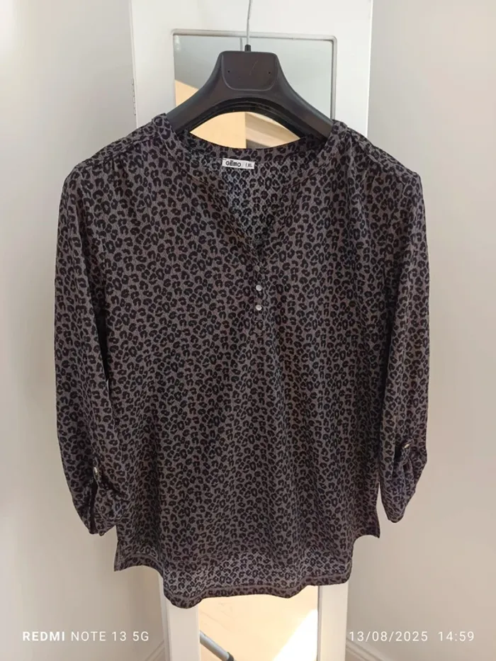 Magnifique chemisier motif léopard Gémo taille xl
