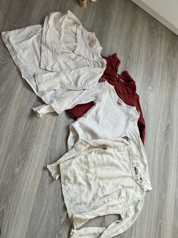 Lot 4 teeshirt manche longue 5 a 6 ans fille