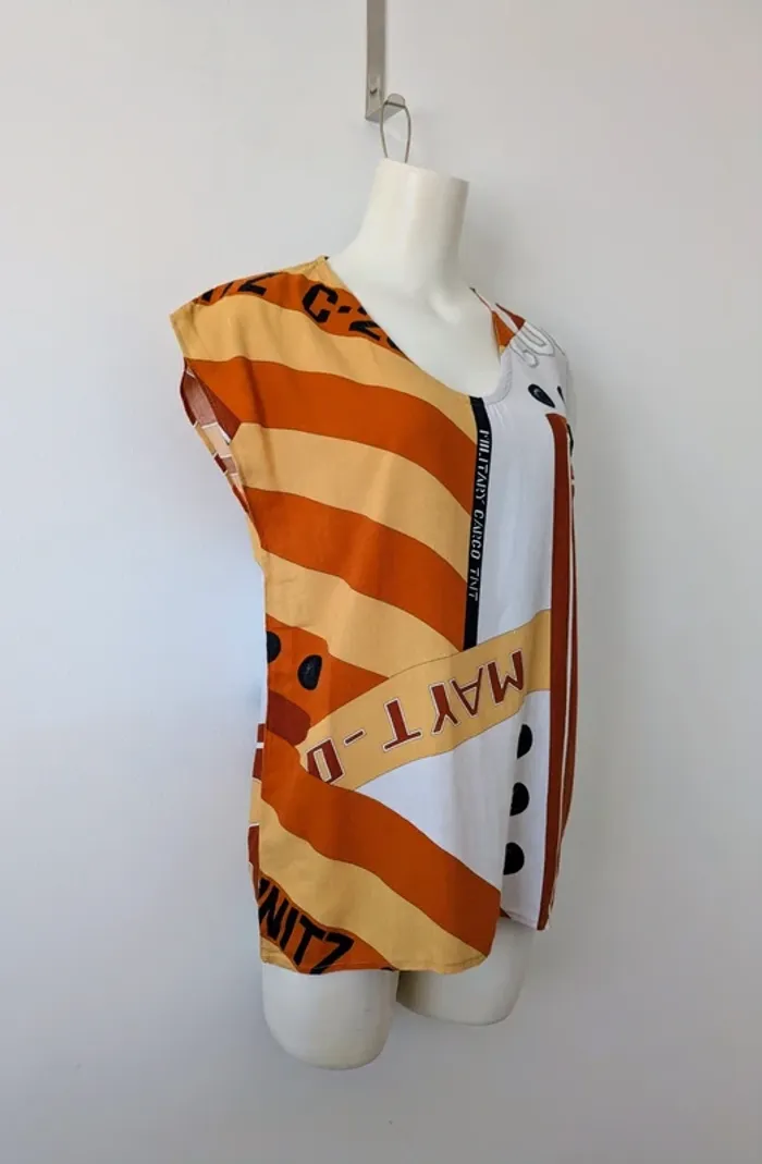 T-shirt d'été vintage - Jean Chancel - taille 38 - photo numéro 2