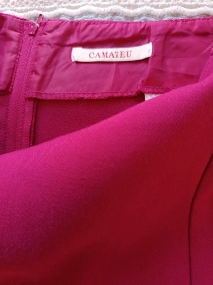 Jupe Camaïeu t.36 framboise - photo numéro 7