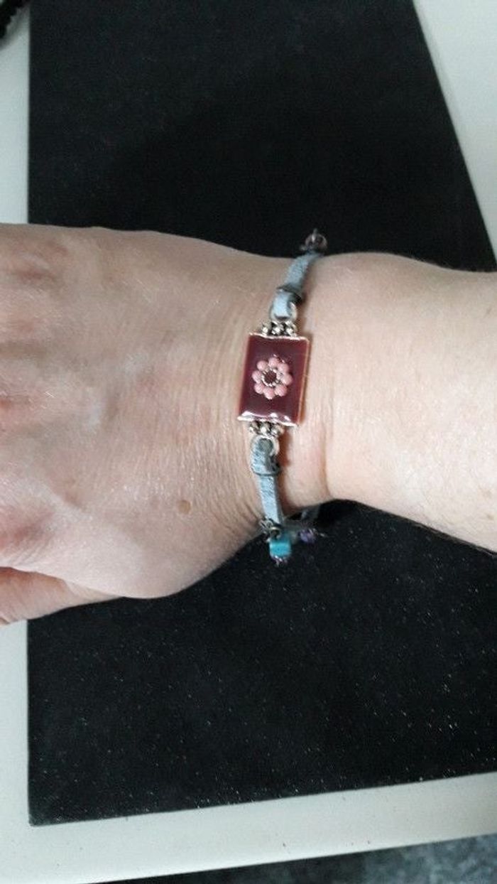 Bracelet fantaisie turquoise/violet