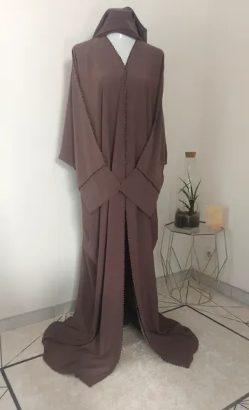 Abaya kimono qualité violet neuve