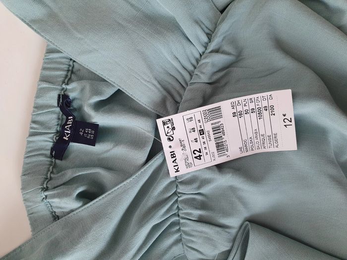 Top turquoise Kiabi Neuf taille 42 - photo numéro 4