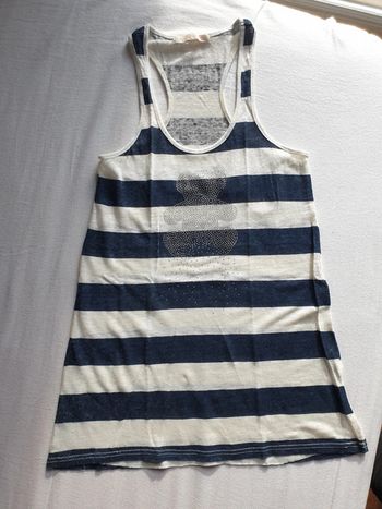 Débardeur marin en lin lulu castagnette 34