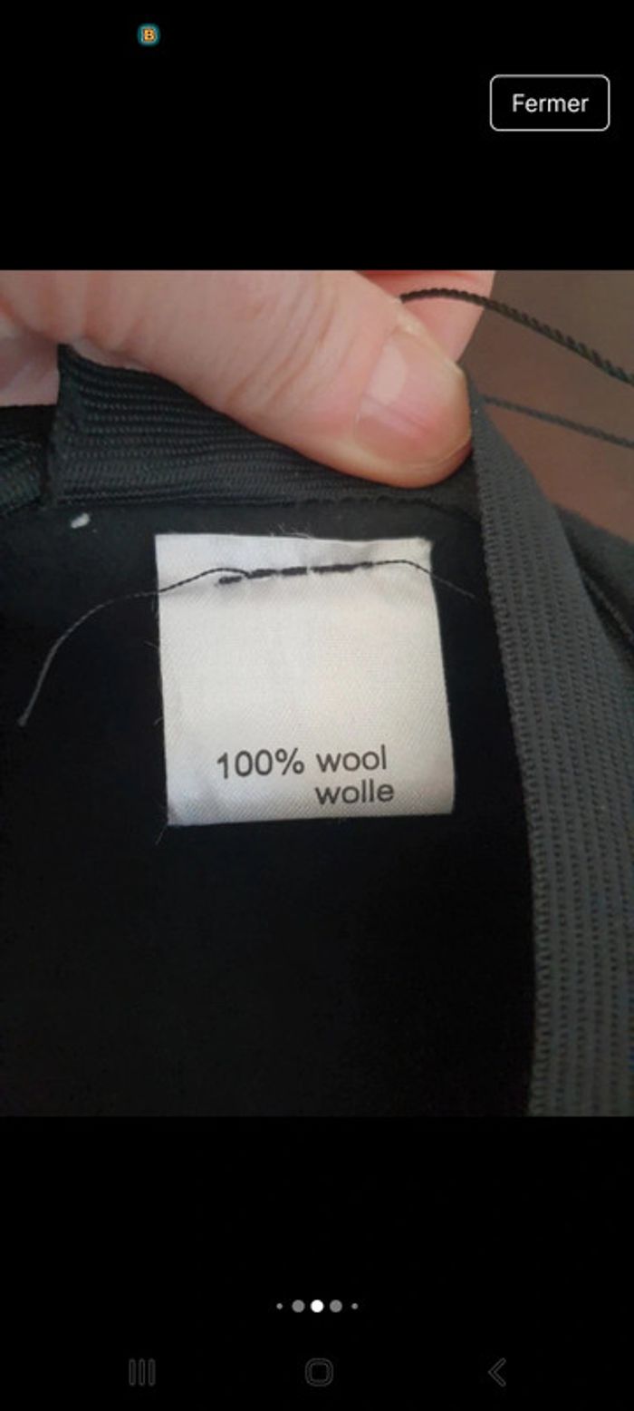 Chapeau femme noir en 100% laine 56cm - photo numéro 16