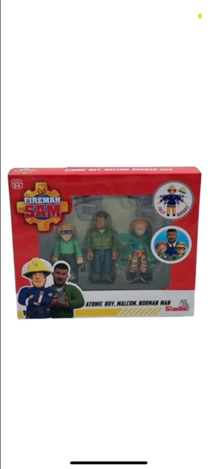 Coffret Fireman Sam / Sam le pompier X 3 figurines Simba neuf