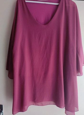 Blouse neuve ample et fluide framboise /violine taille unique jusqu'au  48 et plus
