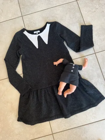 Costume fais maison mercredi addams/ Halloween