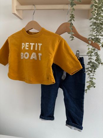 Pull + jean Petit Bateau
