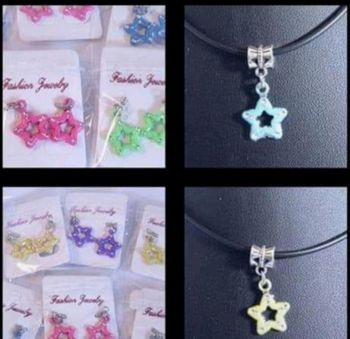 Ensemble collier et boucles d'oreilles enfant