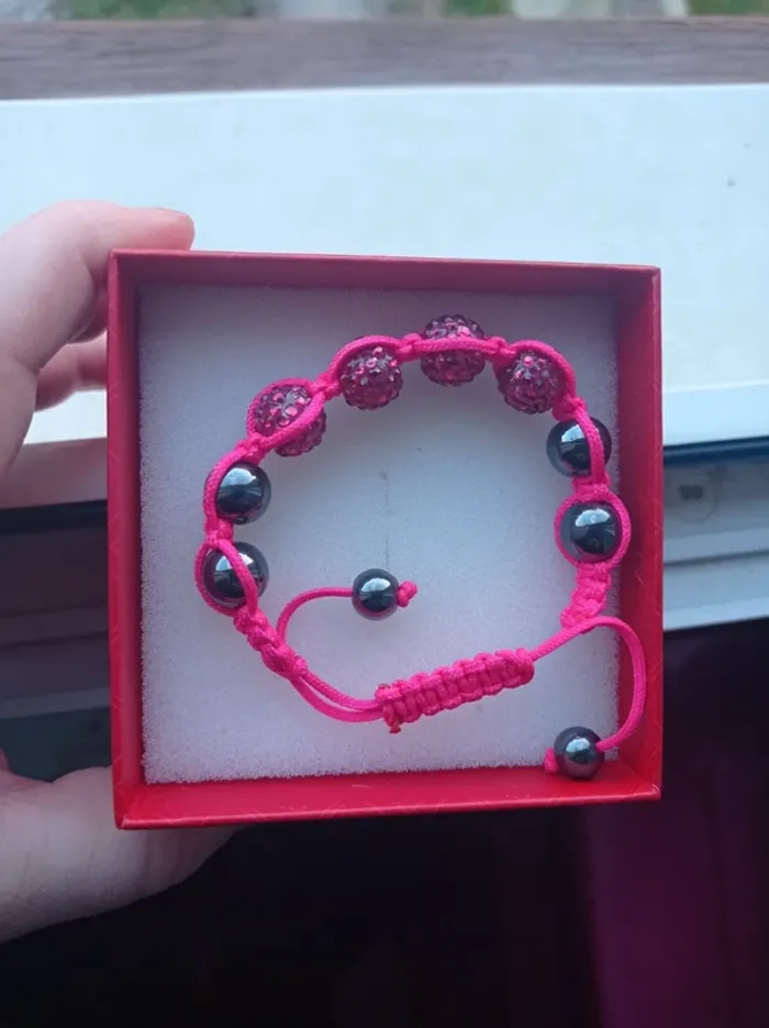 Bracelet Shamballa en Cristal rose
