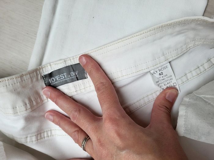 Pantalon blanc cassé/écru - Taille 42 - photo numéro 3