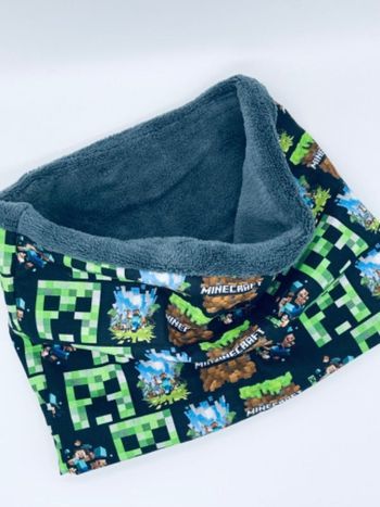 Snood tour de cou cache cou enfant Minecraft plusieurs taille et motifs au choix