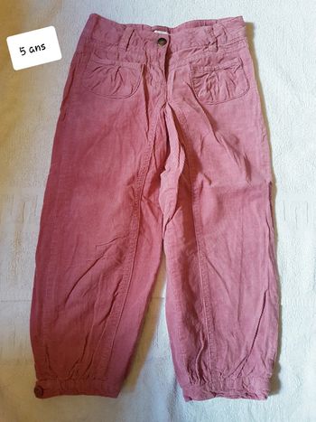 Pantalon velour vertbaudet 5 ans