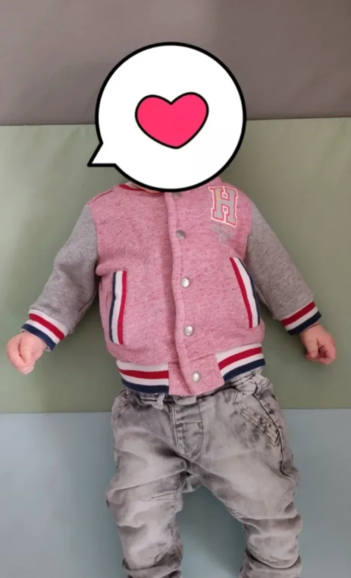 Veste Bomber Teddy rouge