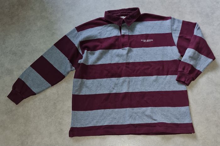 t-shirt polo manches longues rayures garçon 12 ans - photo numéro 4