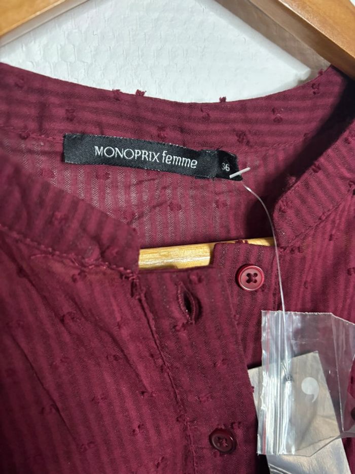 Blouse Monoprix bordeau - photo numéro 2