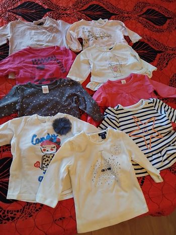 Lot techerts manches longues fille 3mois