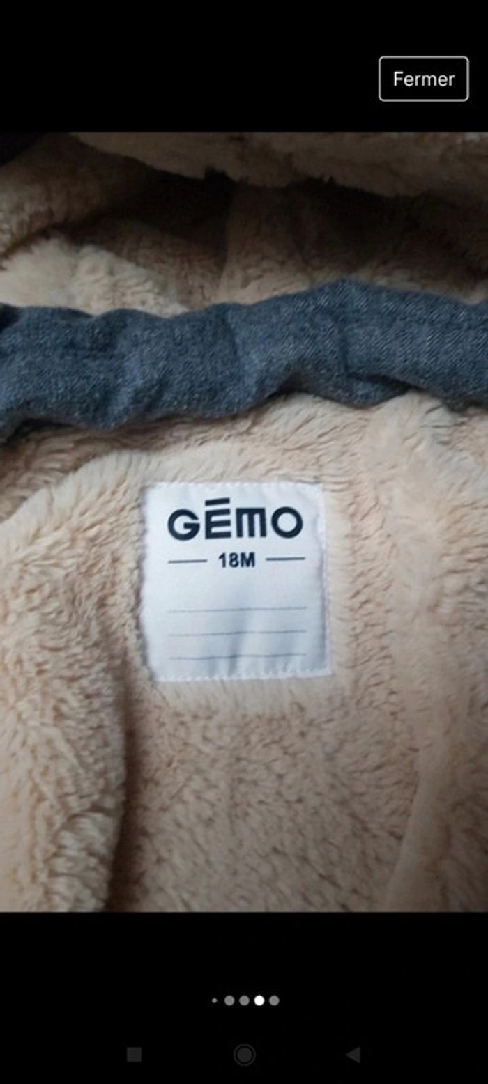 Superbe manteau fourré 18 mois - photo numéro 5