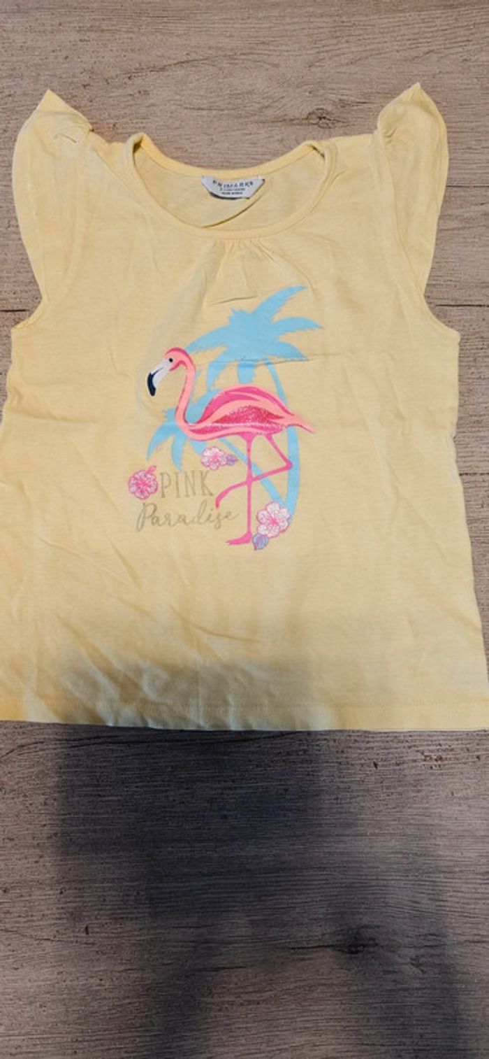 T shirt fille sans manche, jaune clair, Primark, 6/7 ans neuf - photo numéro 3
