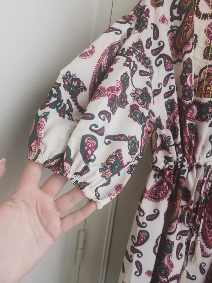 🍙 Robe motif fleurs de cachemire taille 44-46 - photo numéro 2