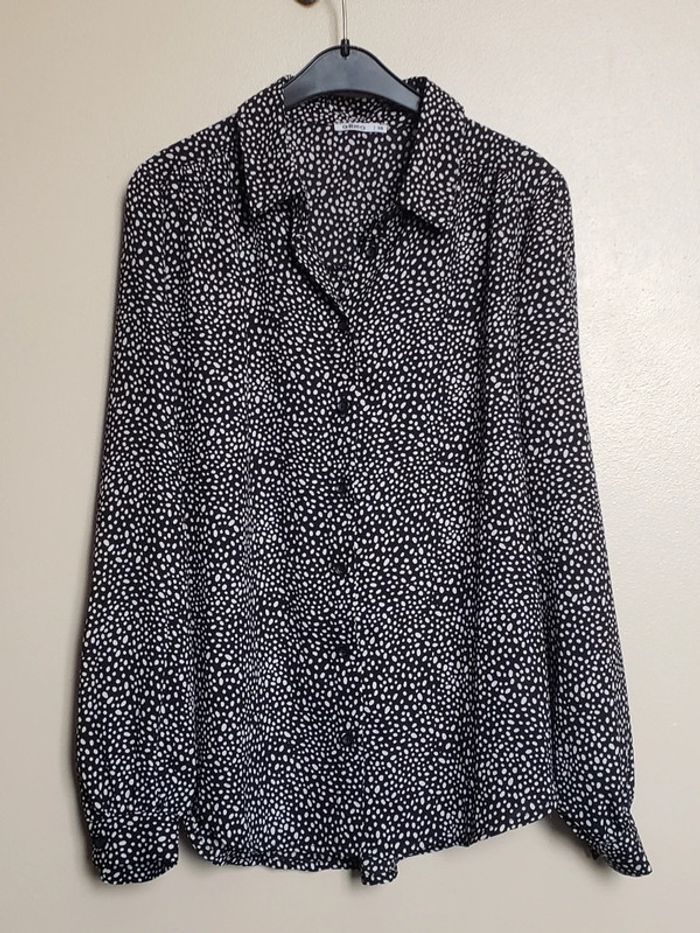 Chemisier fluide noir et blanc taille 36
