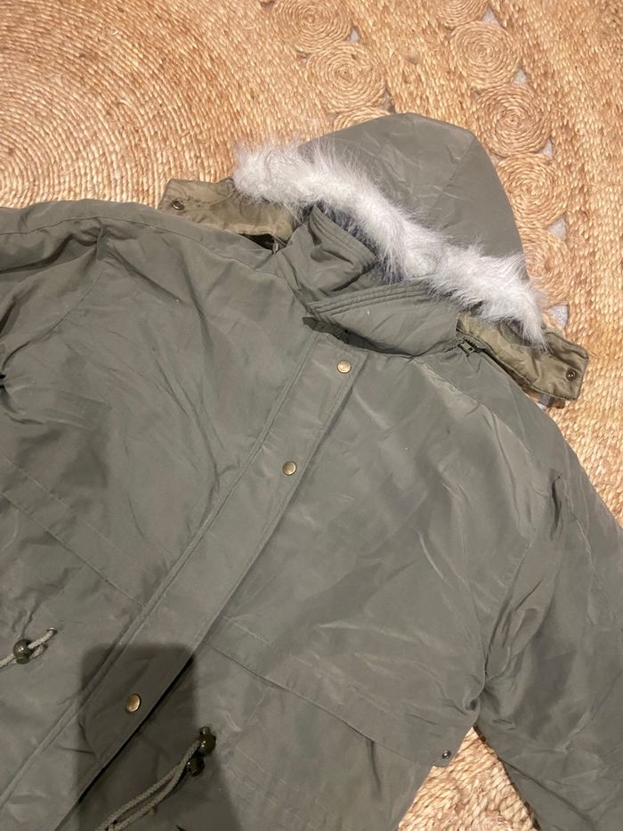 Manteau parkas doudoune vintage kaki taille 46/48 - photo numéro 5