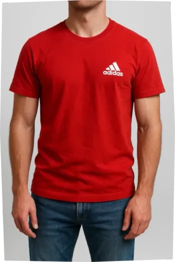 T-shirt Adidas rouge logo brodé · taille S