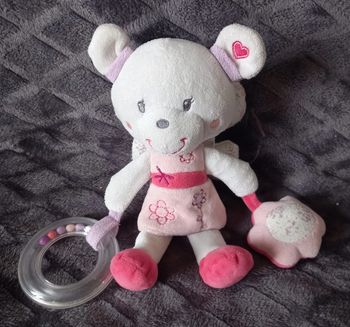 Doudou peluche ours déguisé en papillon - d'activités- Pommette