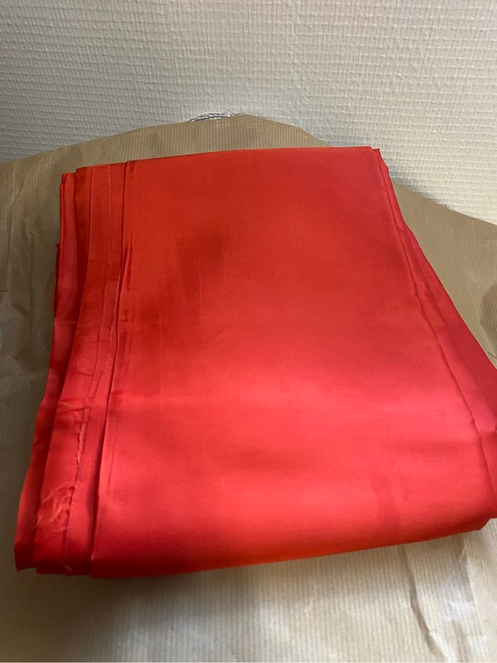 Lot de 3 coupon s de tissu rouge - photo numéro 4