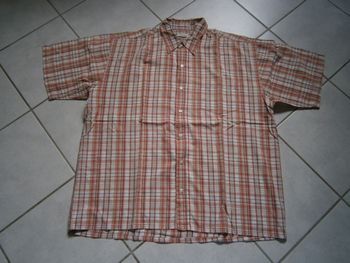 Chemisette à carreaux orange Taille 2XL