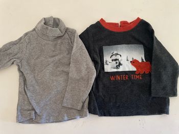 Lot 2 tee shirt manche longue 3M