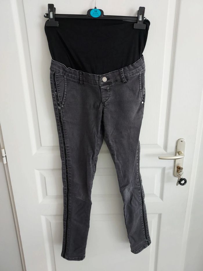 Jeans maternité gris noir