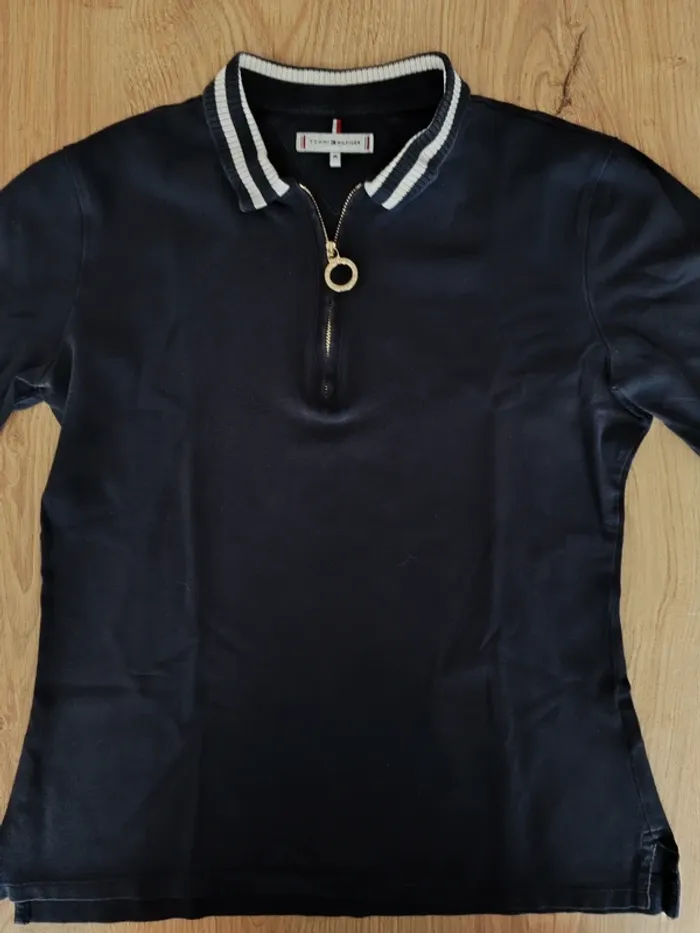 Polo noir tommy Hilfiger femme taille M - photo numéro 3