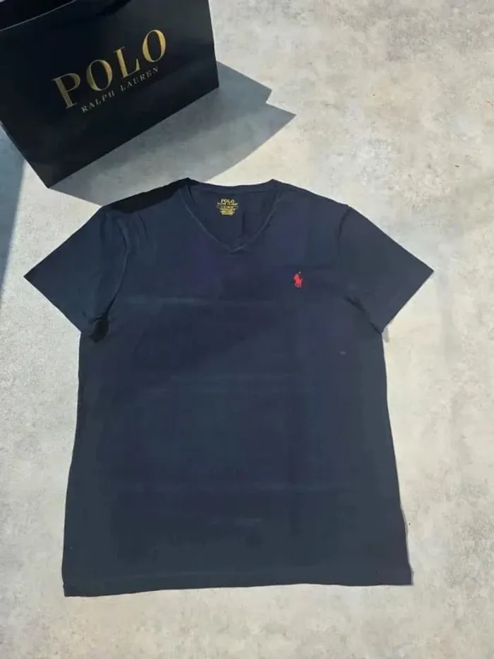 Tee-shirt Ralph lauren L coupe col rond marine Homme Men tee15 - photo numéro 3
