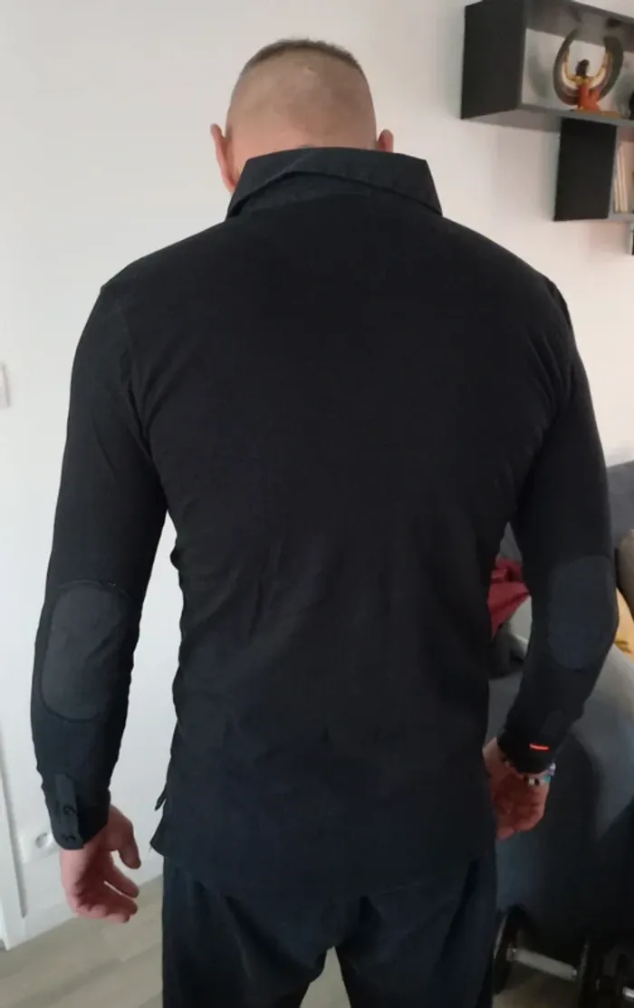 Polo noir homme S - photo numéro 3
