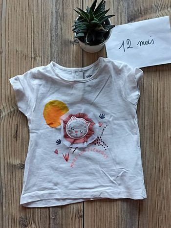 T-shirt fille été 12 mois