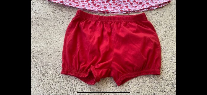 Ensemble tunique et shorty rouge et blanc - photo numéro 3