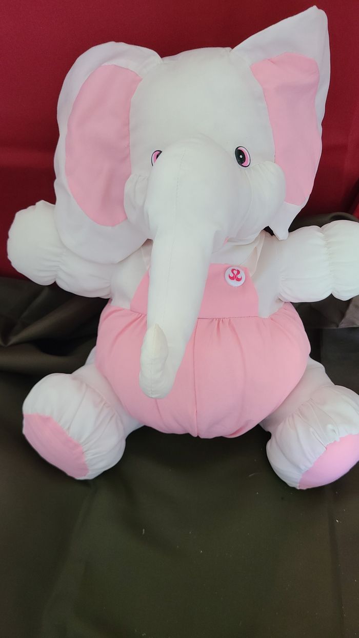 Peluche Vintage éléphant synthétique - photo numéro 2