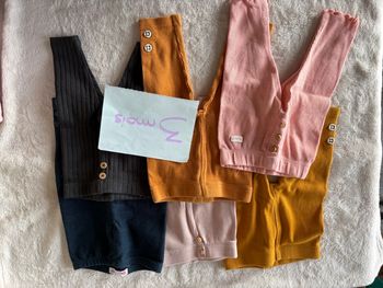 Lot de 6 leggings 3 mois fille