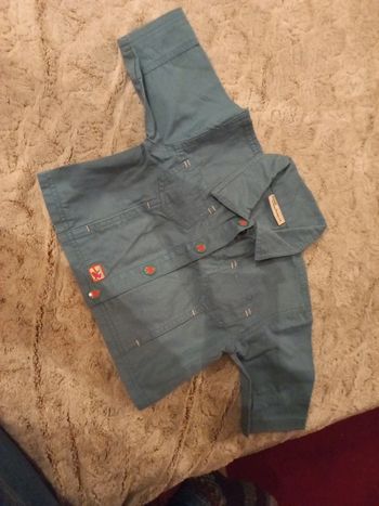 Sur chemise veste mi saison été bleu jean 18 mois coupe vent