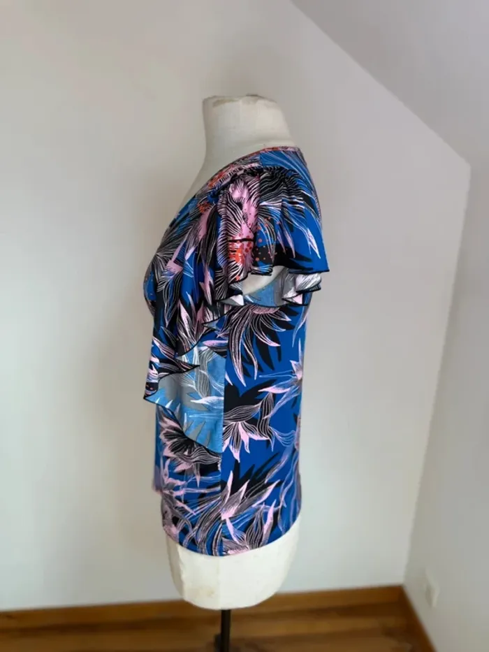 Superbe blouse fluide fleurie extensible neuve Morgan 🌸 34 36 XS S - photo numéro 5