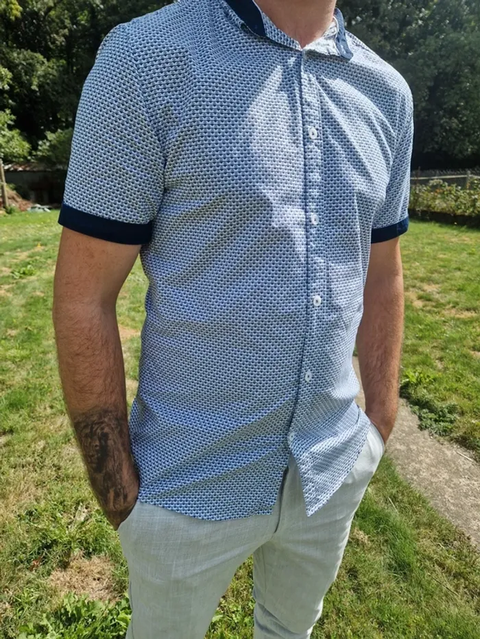 👔 Chemise homme Brice Easy Slim Stretch – Taille S 👔 - photo numéro 2
