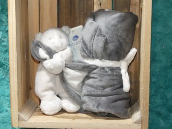 Doudou ours couverture poudre d'étoiles Noukie's gris beige 🐻 Neuf