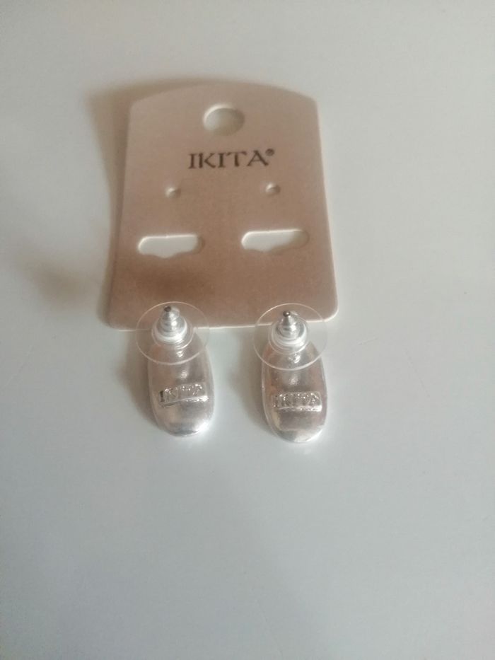 🌸Boucles d'oreilles puces émaillées rouge "ikita" 🌸 - photo numéro 3
